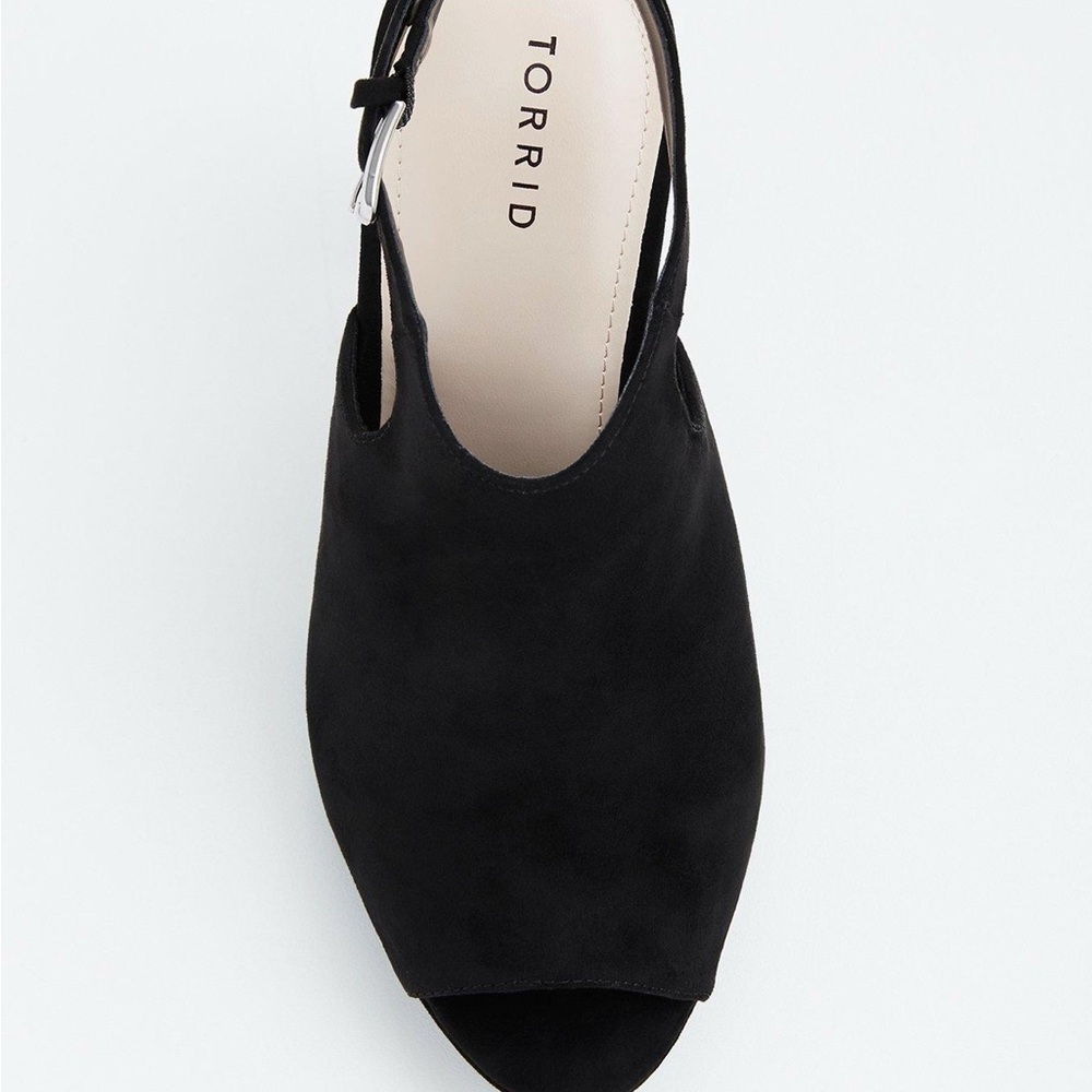 Torrid Black Peep-Toe Mules